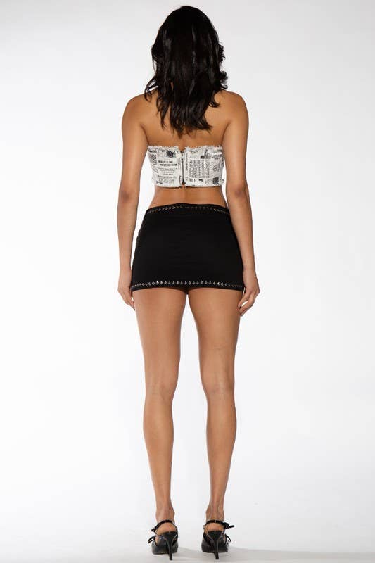 Studded Edge Mini Skirt