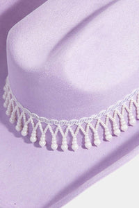 Pearl Fringe Band Cowboy Hat