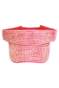 Rhinestone Velcro Back Visor
