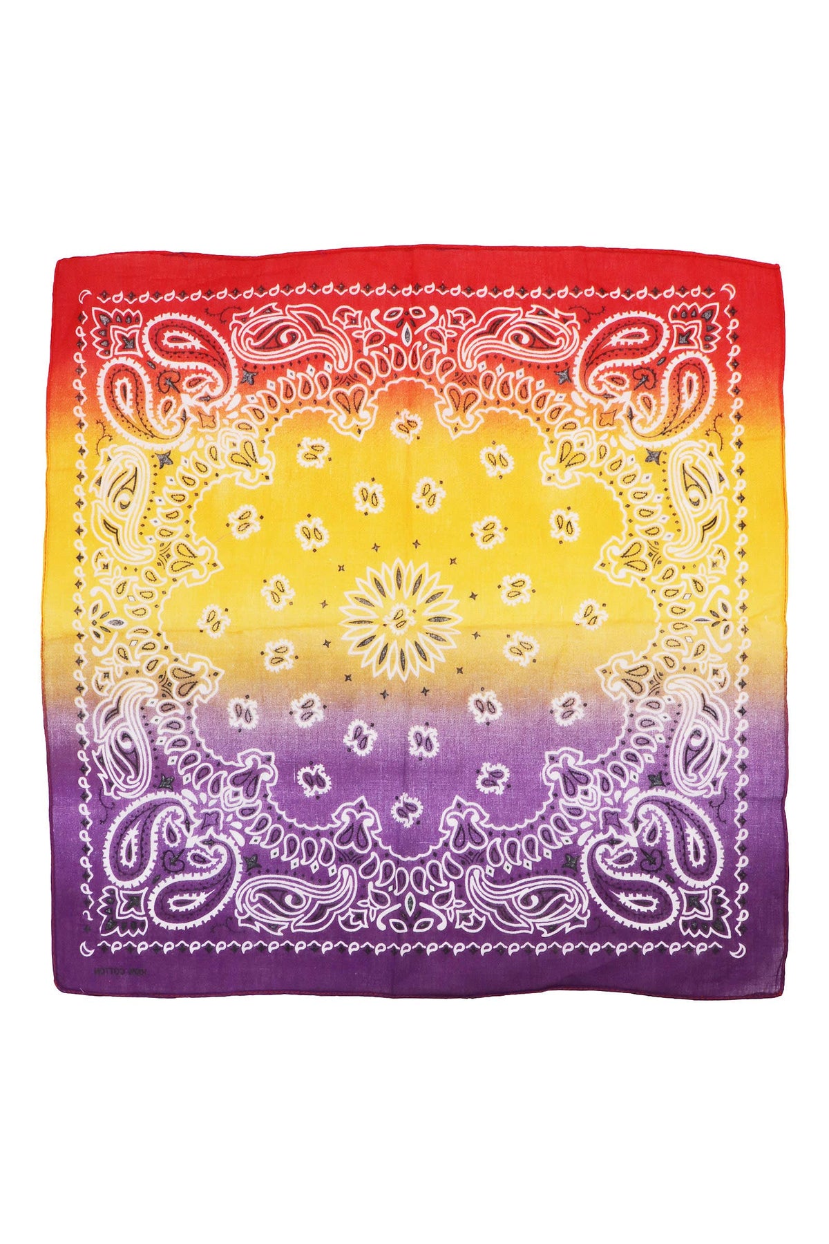 Paisley Sunset Ombre Gradient Cotton Bandana