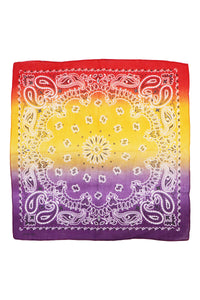 Paisley Sunset Ombre Gradient Cotton Bandana