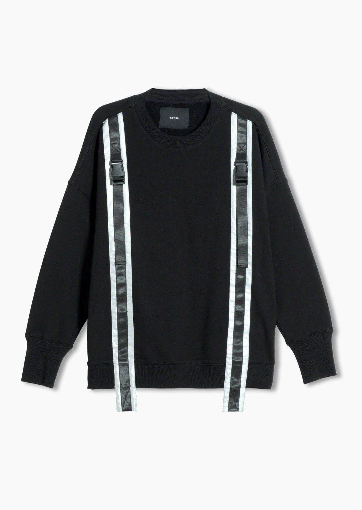 Men's Sweatshirt w/ Reflective Tape in Black