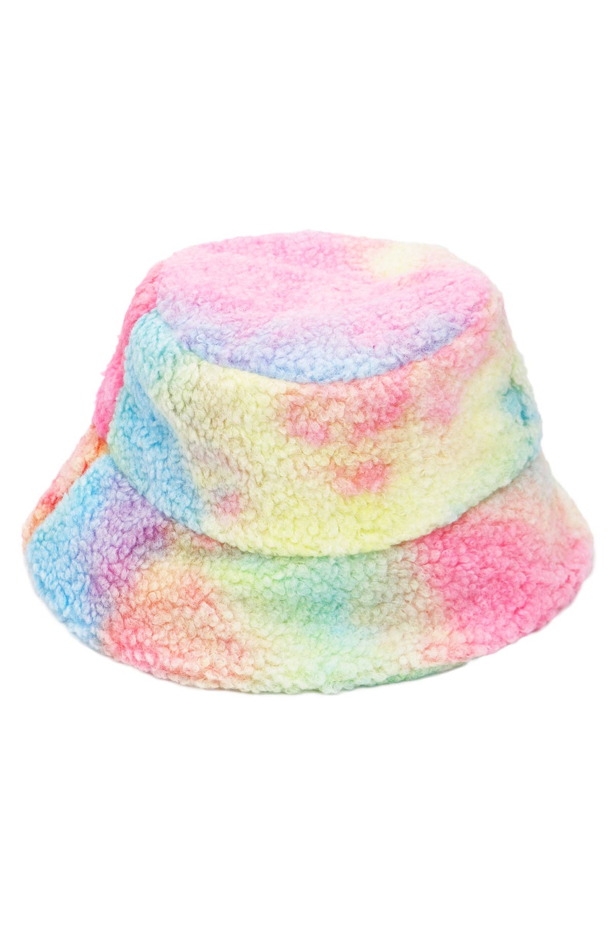 Tie Dye Fluffy Sherpa Fleece Bucket Hat