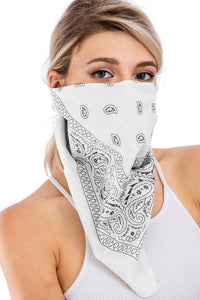 Classic Paisley Print Square Cotton Bandana