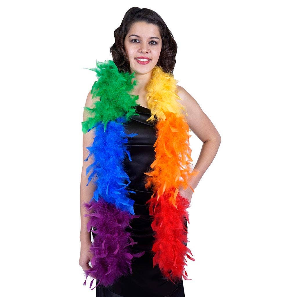Feather Boa - Lightweight - Rainbow Sectional