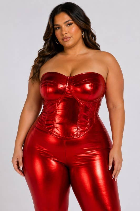 Plus Corset Tube Top