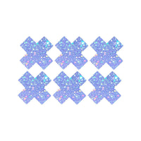 Purple Cotton Candy Blacklight Glitter X Factor Body Stickers 6PK
