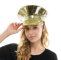 Gold Mirror Captain Hat