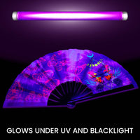 Butterfly (Tie Dye) Blacklight X-Large Hand Fan