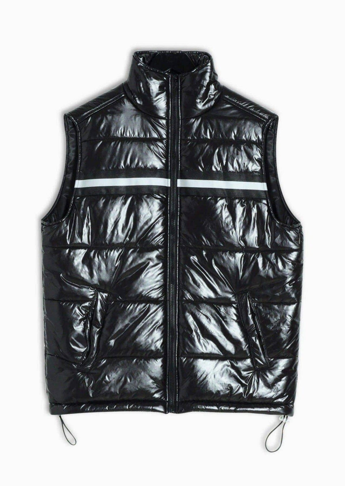 Konus Men's Zip-Up Puffer Vest In Black