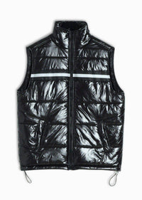 Konus Men's Zip-Up Puffer Vest In Black