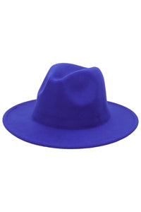Solid Plain Standard Brim Felt Rancher Hat