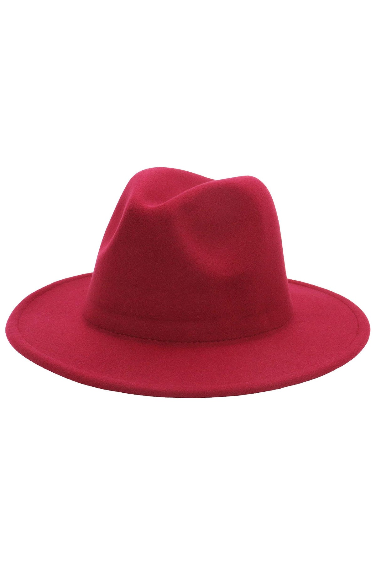 Solid Plain Standard Brim Felt Rancher Hat