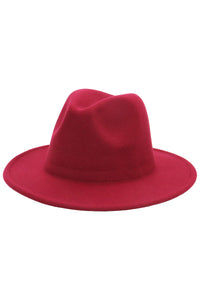 Solid Plain Standard Brim Felt Rancher Hat