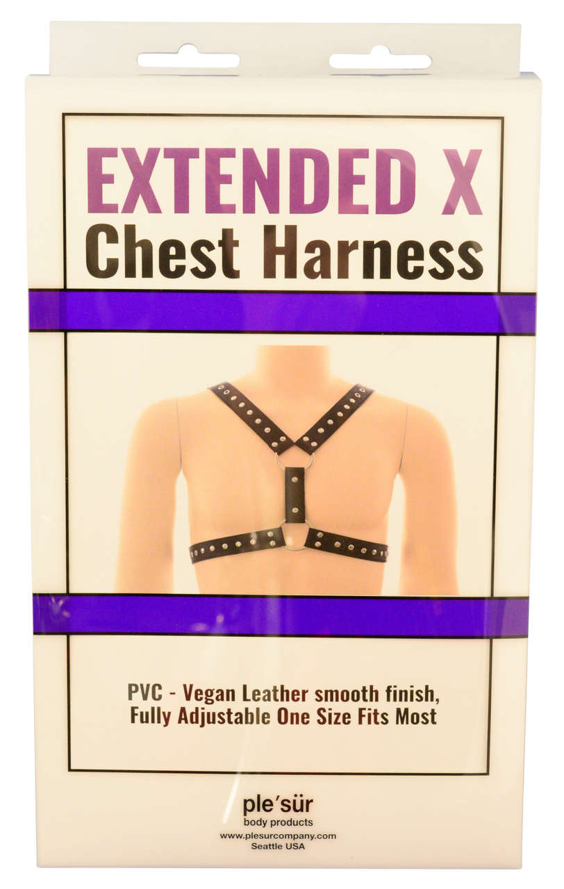 Chest Harness - X-Drop PVC Vegan Leather
