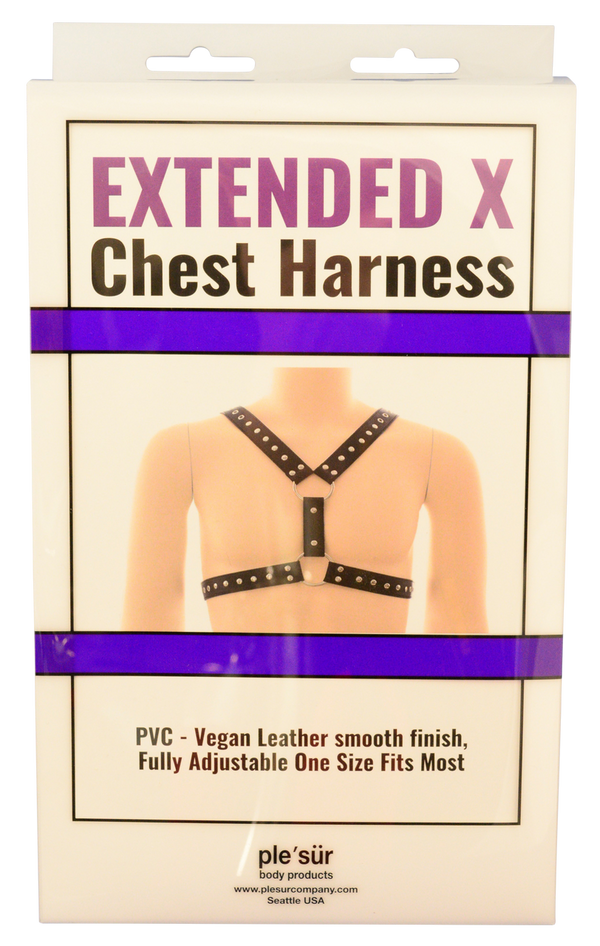 Chest Harness - X-Drop PVC Vegan Leather