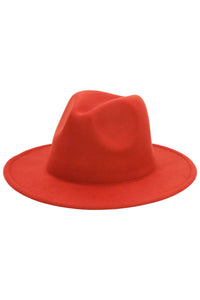Solid Plain Standard Brim Felt Rancher Hat