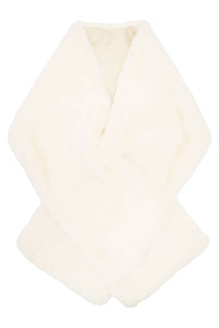 Lux Fluffy Faux Fur Satin Lined Stole Shawl Scarf