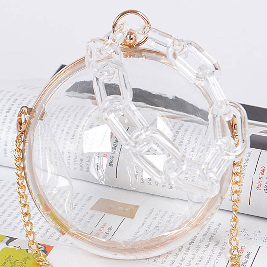 Round Clear Plastic W/Link Plastic Handle