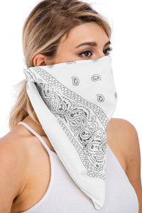 Classic Paisley Print Square Cotton Bandana