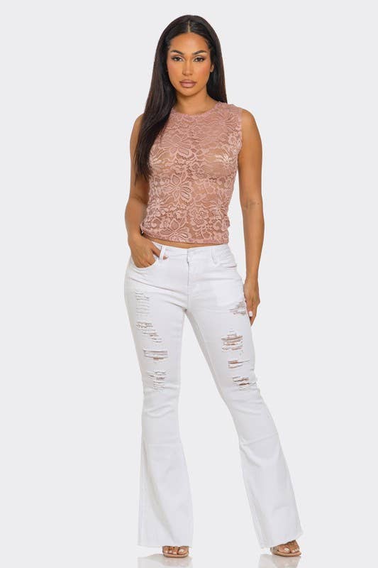 Lace Sleeveless Top