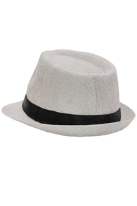 Open Weave Light Weight Flax Fabric Fedora