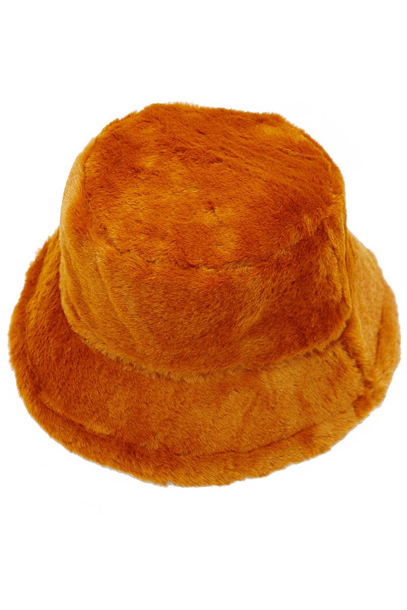 Oversized Fluffy Faux Fur Bucket Hat