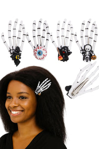 Halloween Skeleton Hands Resin Pinch Hair Clip