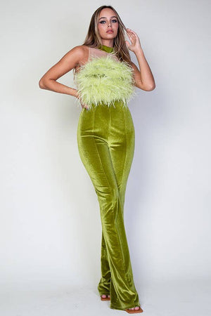 Fuzzy Velvet Jumpsuit