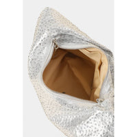 Rhinestone Studded Hobo Bag