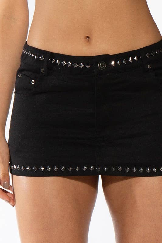 Studded Edge Mini Skirt
