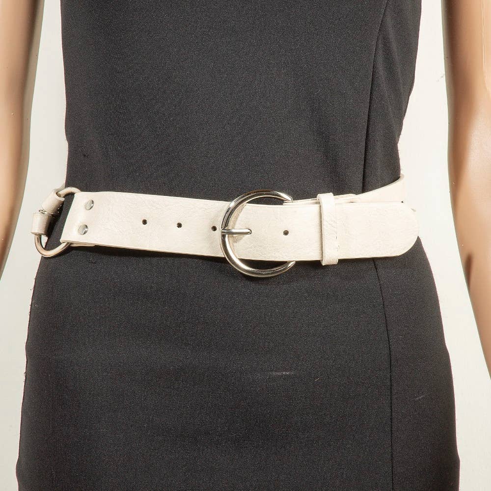 Concho Heart Faux Leather And Chain Belt