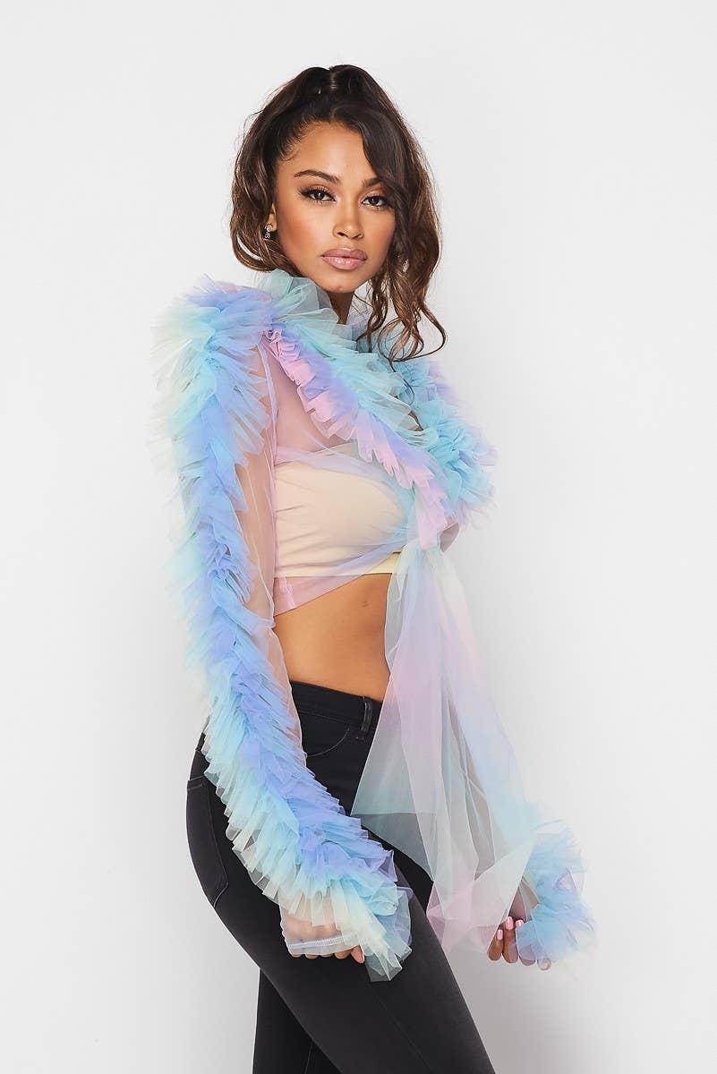 Tulle Ruffle Shrug