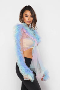 Tulle Ruffle Shrug