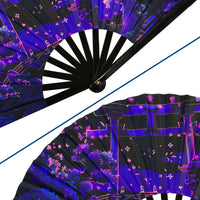 Sakura Blossoms Blacklight X-Large Fan
