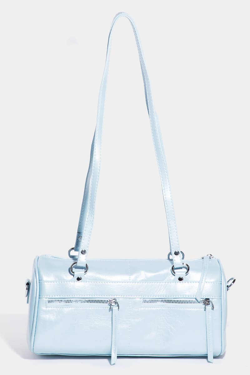 Mini Pocket Glossy Barrel Bag