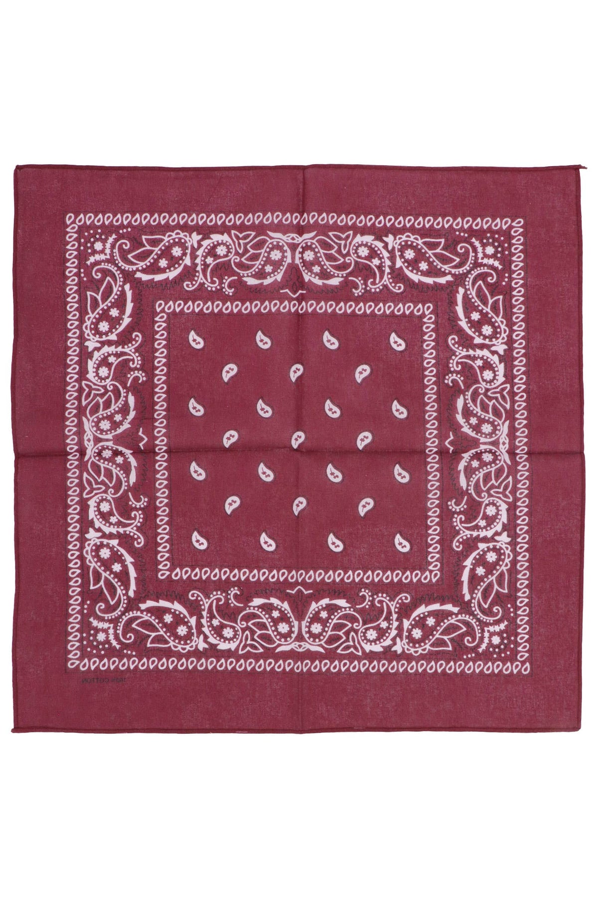 Classic Paisley Print Square Cotton Bandana