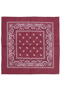 Classic Paisley Print Square Cotton Bandana