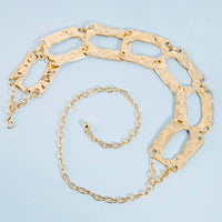 Hammered Rectangle Chain Link Chain Belt