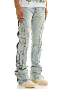 BUCKLE FLARE PANTS/JEANS