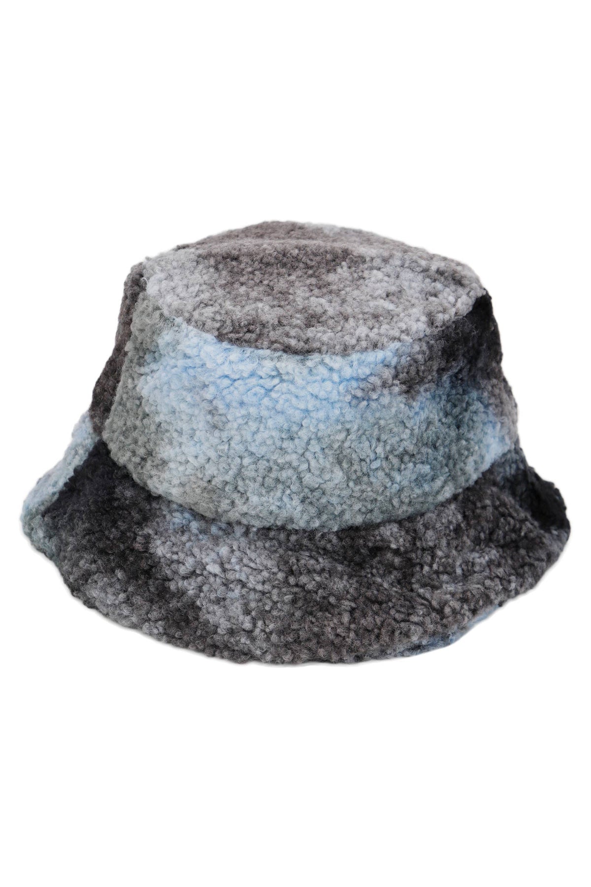 Tie Dye Fluffy Sherpa Fleece Bucket Hat
