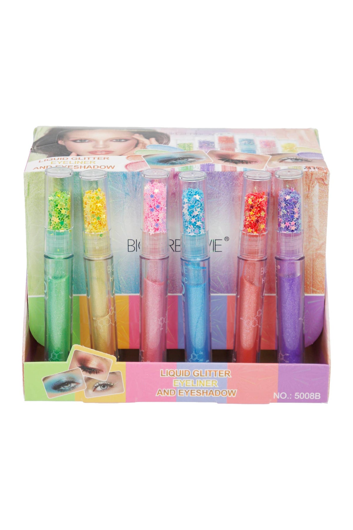 Glitter Glam Eyeliner & Eyeshadow Brush - 24 pcs