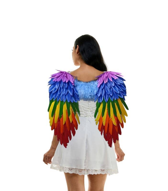 Rainbow Feather Angel Wings