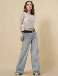 Sheer Mesh Crop Top