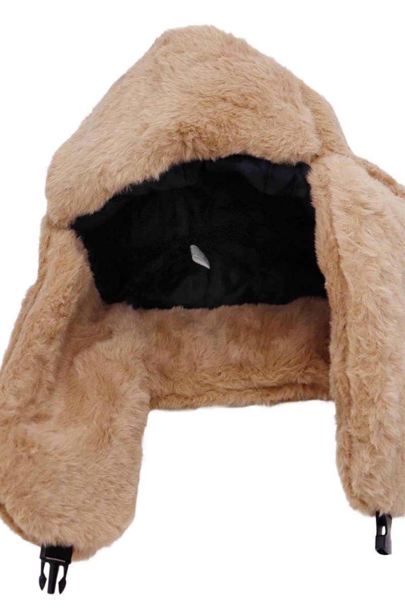 Fluffy Faux Fur Bomber Trapper Hat
