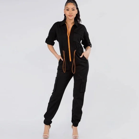 Utility Cargo Jumpsuit
