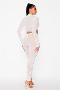 Mesh Rhinestone Set