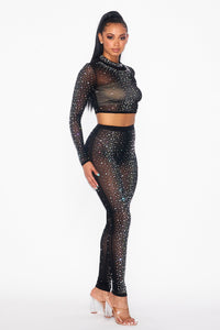 Mesh Rhinestone Set