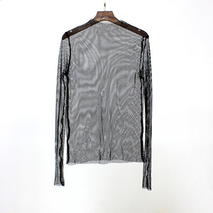 Fishnet Mock Neck ONE SIZE