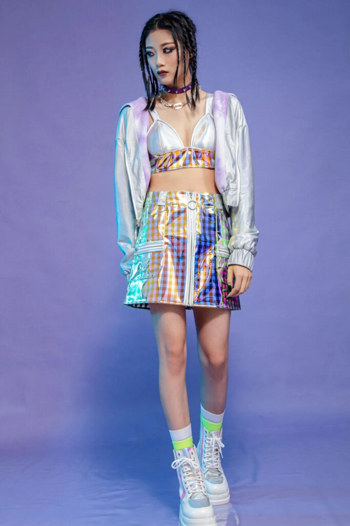Check Glam Skirt